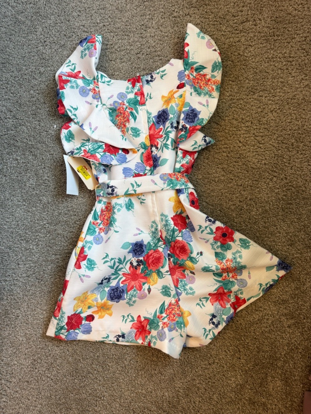 GB girls White Floral Romper